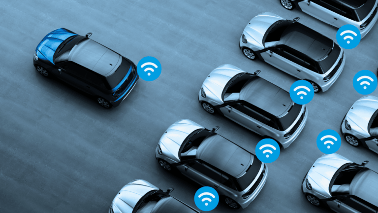 Vehicle transmitting data