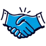 Hand shaking icon